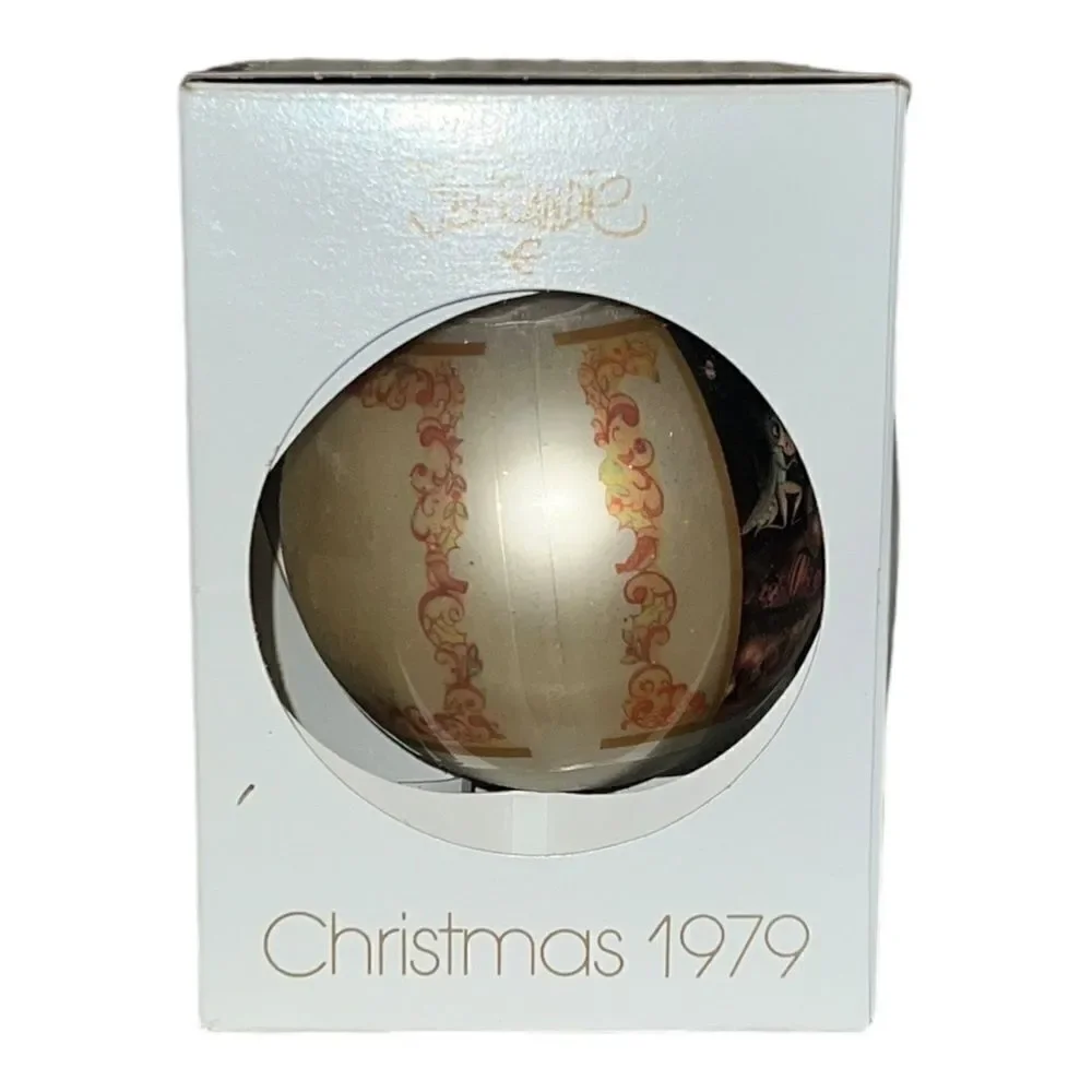 Schmid Juan Ferrandiz Christmas Lights Glass Ornament W Box 1979